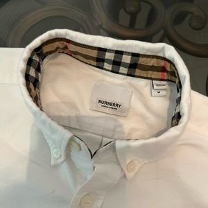Mens Burberry white dress shirt
